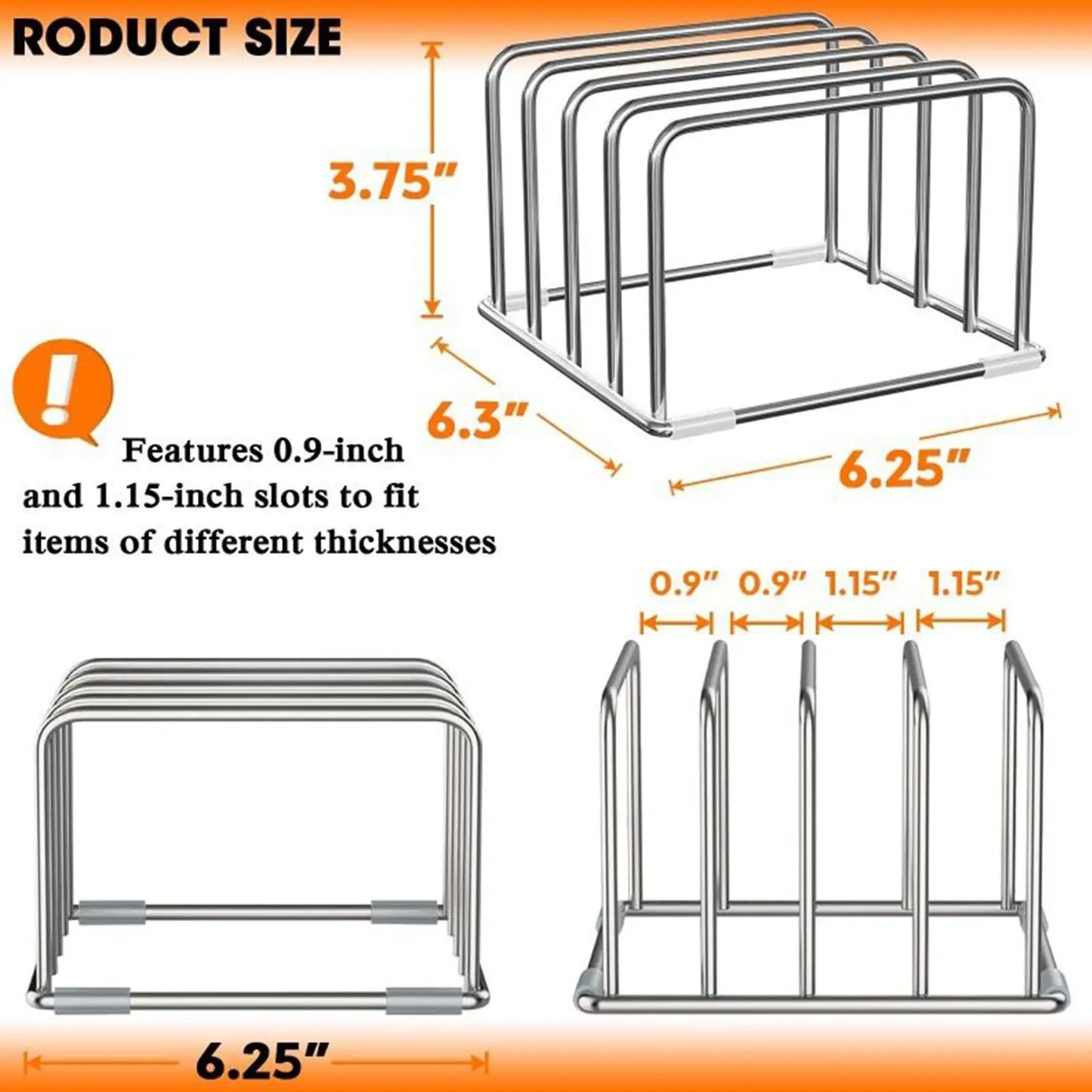 Kitchen Hanging Organizer Rack with Chopping Board Stand, Cupboard & Towel Hanger