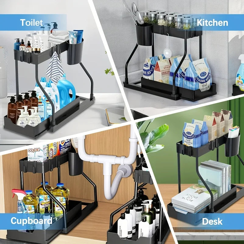 Tier Under Sink Organizer/Pull- Out Storage Rack