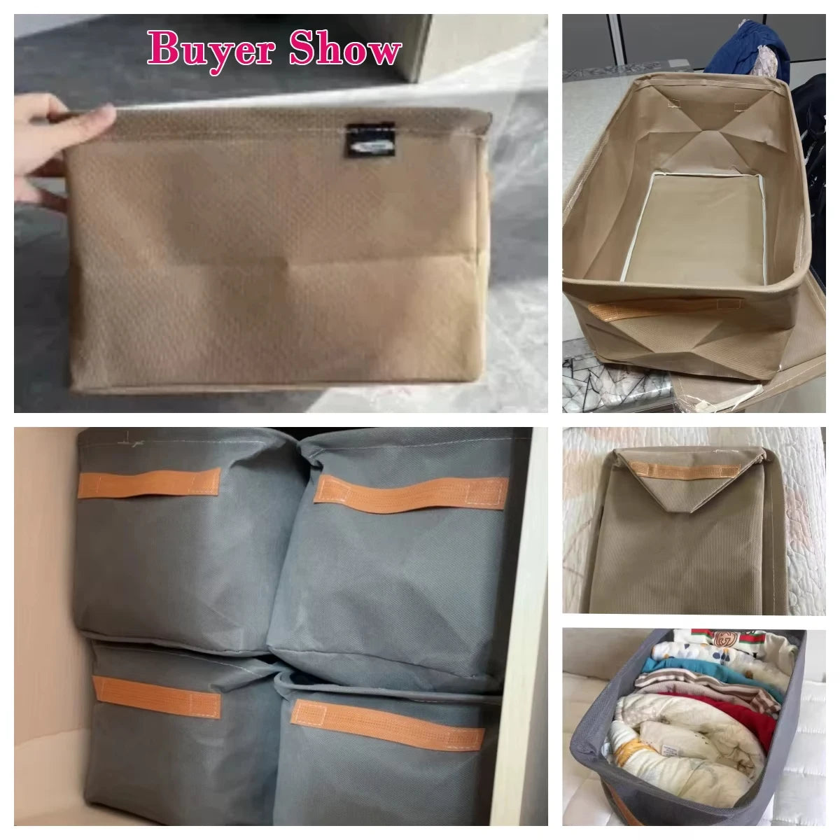 Large Capacity Closet Storage Box – Foldable Clothes Organizer