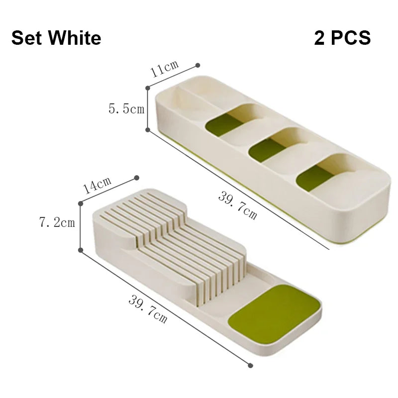 Kitchen Drawer Organizer - Cutlery & Utensil Storage Tray