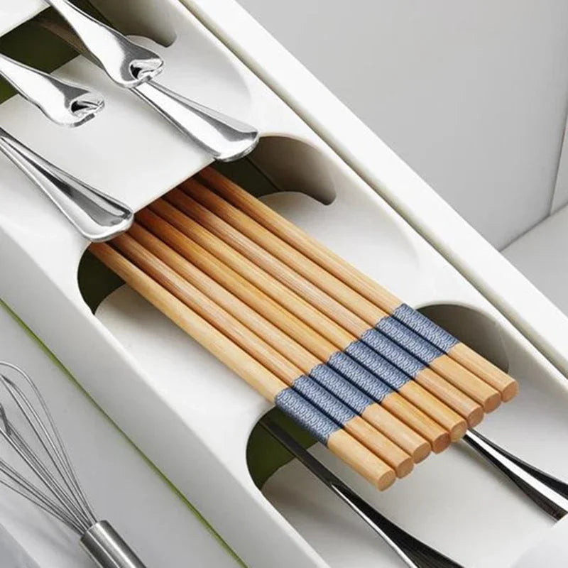 Kitchen Drawer Organizer - Cutlery & Utensil Storage Tray