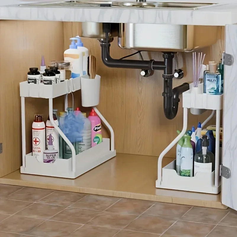 Tier Under Sink Organizer/Pull- Out Storage Rack