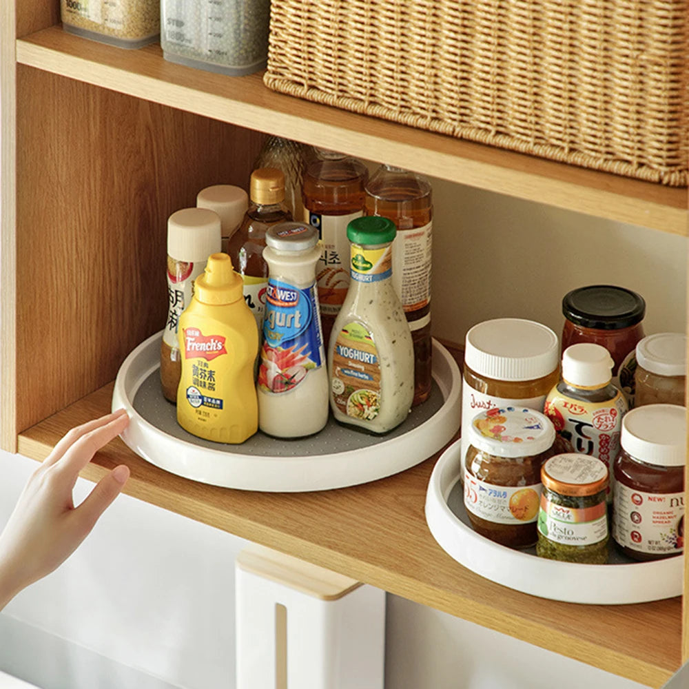 2-Tier Rotating Pantry Cabinet Organizer