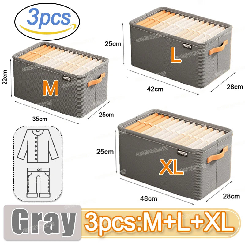Large Capacity Closet Storage Box – Foldable Clothes Organizer
