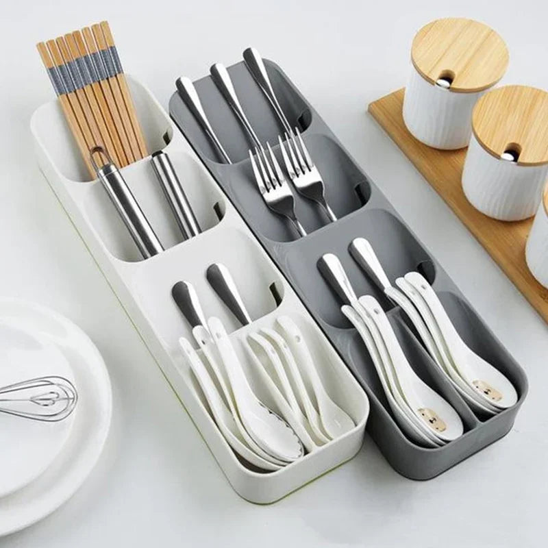Kitchen Drawer Organizer - Cutlery & Utensil Storage Tray