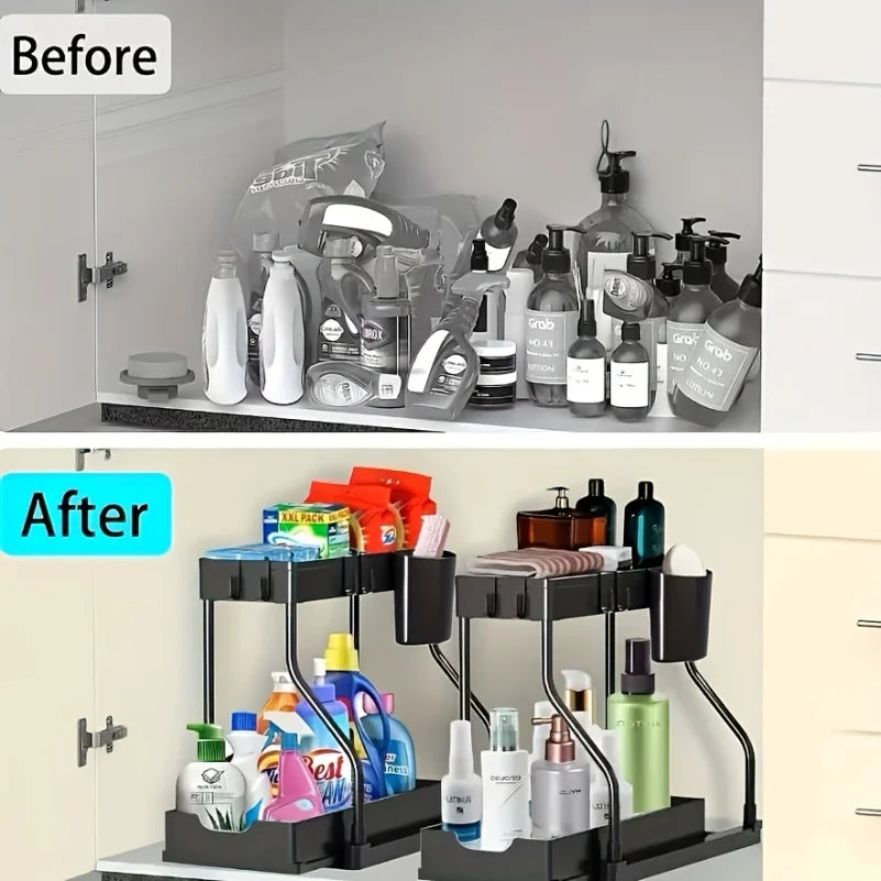 Tier Under Sink Organizer/Pull- Out Storage Rack