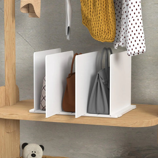 Adjustable Clear Shelf Dividers – Closet & Handbag Organizer