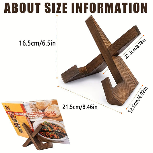Foldable Wooden Desktop Bookshelf – Space-Saving Kitchen & Home Organizer