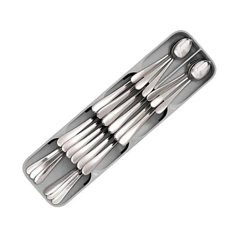 Kitchen Drawer Organizer - Cutlery & Utensil Storage Tray