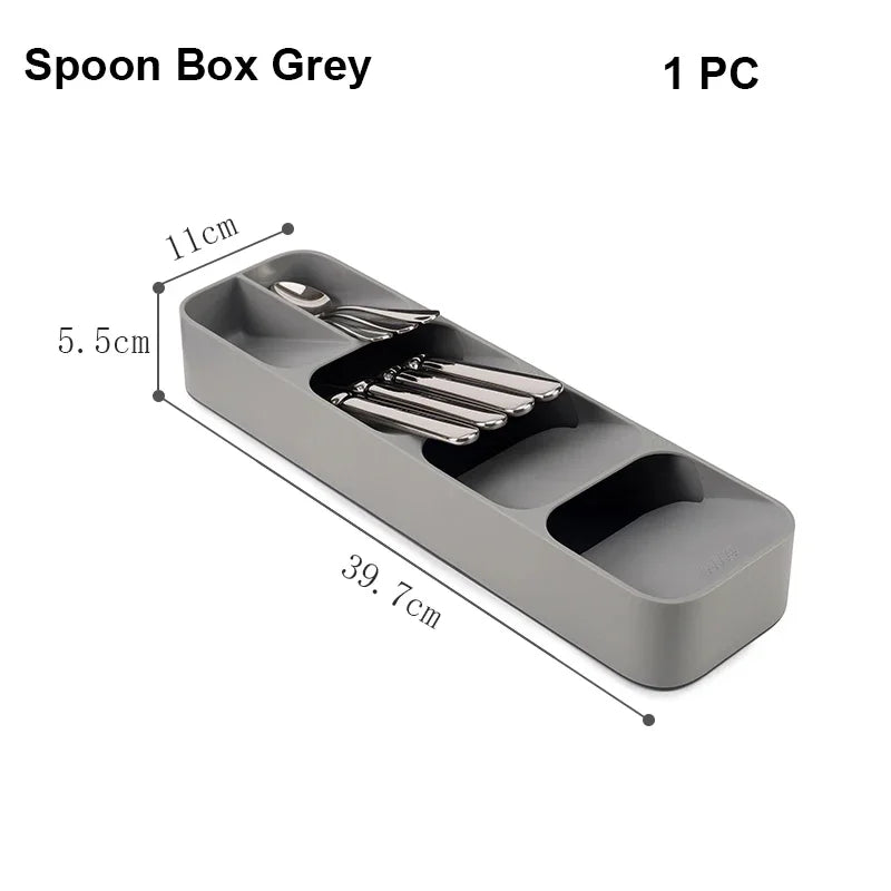 Kitchen Drawer Organizer - Cutlery & Utensil Storage Tray