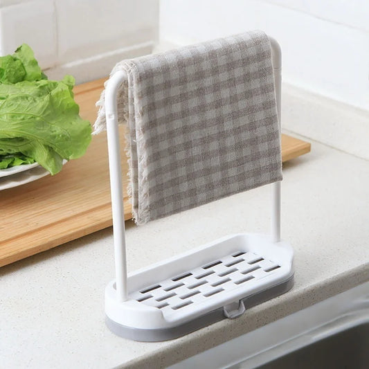 Kitchen Storage Rack Dishcloth Hanging Rack Towel Sponge Holder -Space Saving Organizer