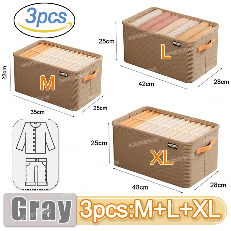 Large Capacity Closet Storage Box – Foldable Clothes Organizer
