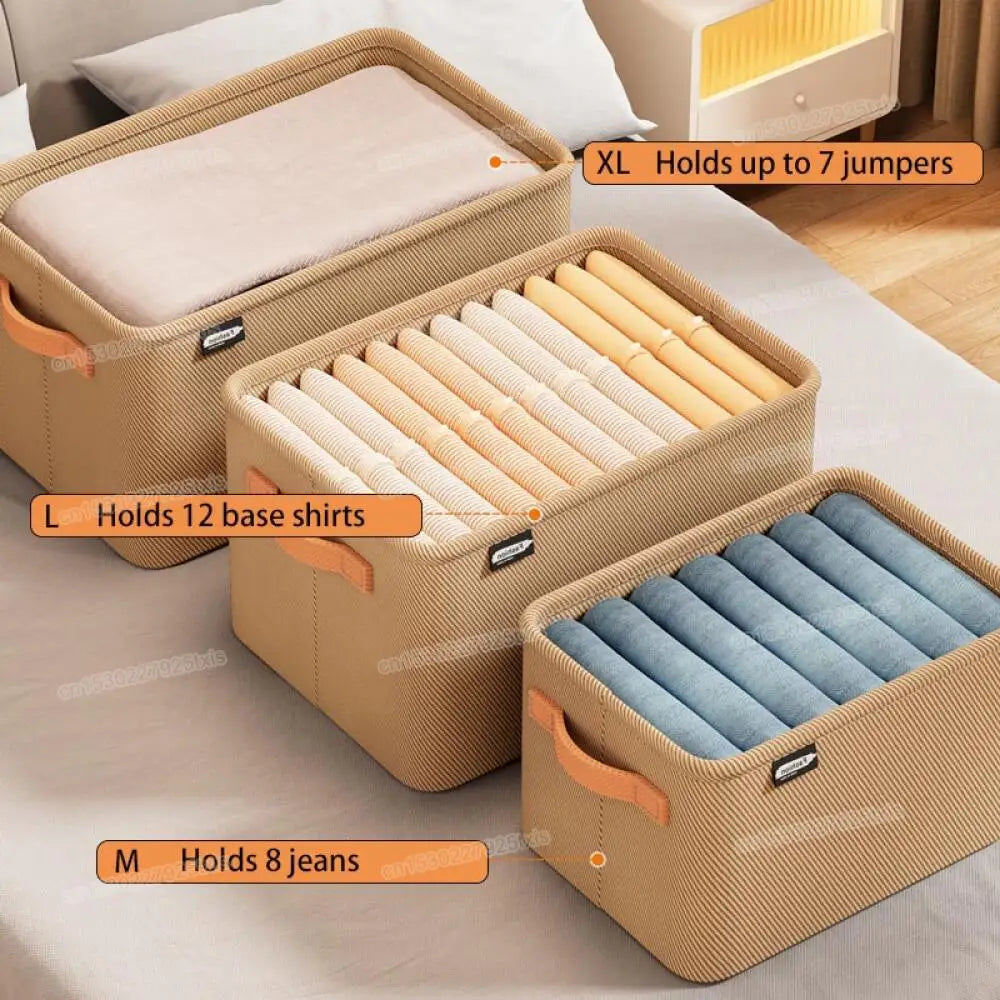 Large Capacity Closet Storage Box – Foldable Clothes Organizer